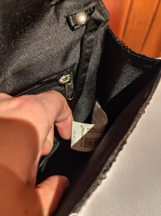 Bolso Zara Lentejuelas Negro