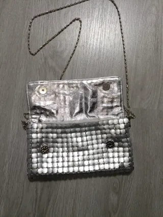 Bolso de fiesta plateado Andy's