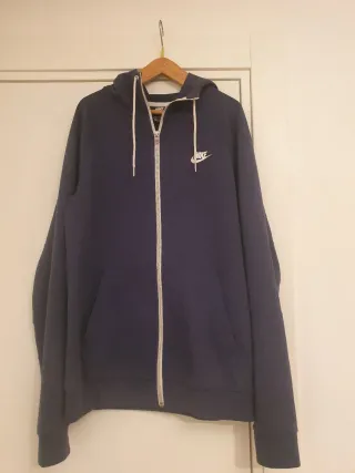 Felpa con cappuccio blu Nike