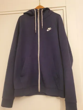 Felpa con cappuccio blu Nike