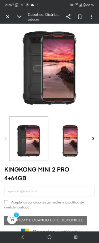 Cubot KingKong Mini 2 Pro 4+64GB.