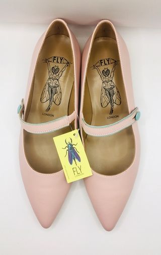 Bailarinas Merceditas Fly London 100% Piel Rosa