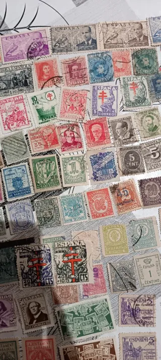 200 Sellos Antiguos Usados España