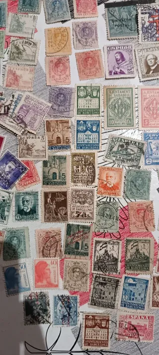 200 Sellos Antiguos Usados España