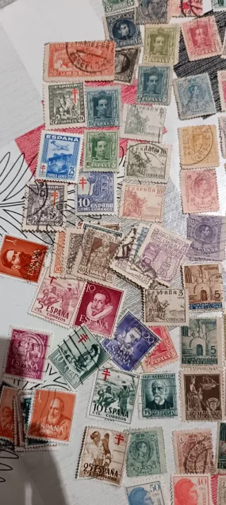 200 Sellos Antiguos Usados España