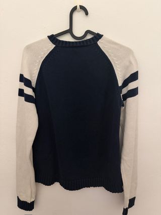 Jersey Lacoste Logo Cocodrilo Azul y Blanco