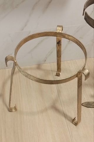 Conjunto Maceteros forja cobre latón decoración