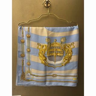 Pañuelo Hermès Seda 90x90 azul