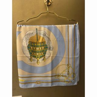 Pañuelo Hermès Seda 90x90 azul