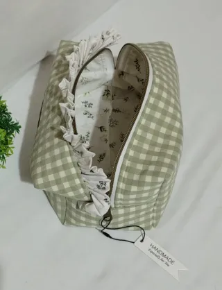 Neceser box Vichy seersucker