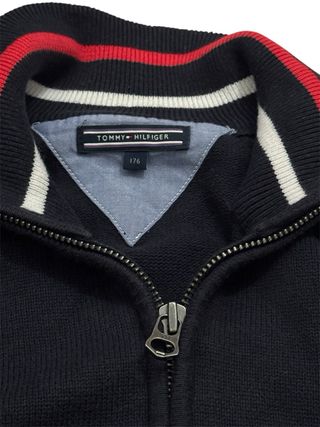 Suéter Tommy Hilfiger Azul Cremallera