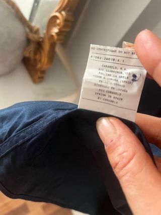 Camisa Caramelo Azul Talla L