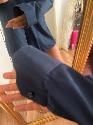 Camisa Caramelo Azul Talla L