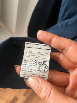 Camisa Caramelo Azul Talla L