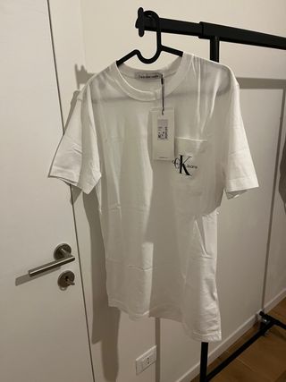 T-shirt Calvin Klein Jeans bianca uomo
