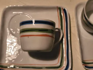 Set 6 tazze in ceramica multicolor