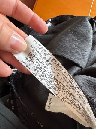Vestito Zara nero paillettes S