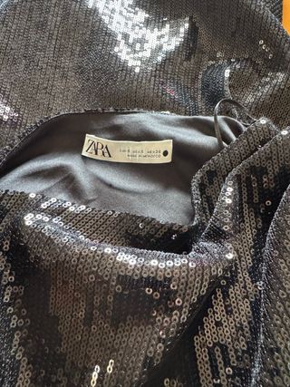 Vestito Zara nero paillettes S