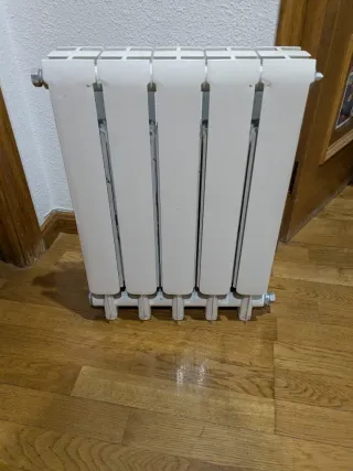 Radiador blanco de metal