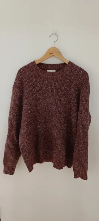 Jersey rojo de punto grueso