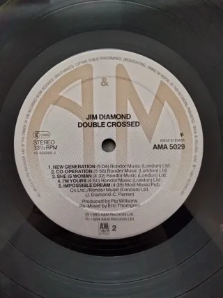 Vinilo LP Jim Diamond -  Double Crossed