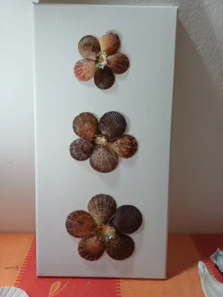 Quadro decorativo de conchas