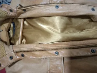 Chaqueta vintage cuero marrón