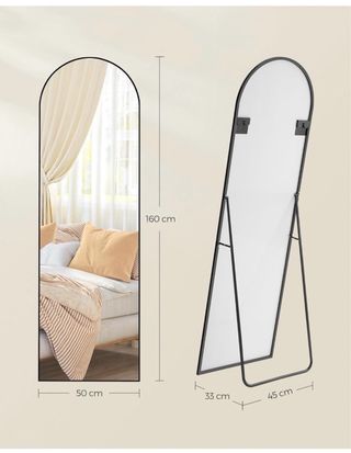 Espejo cuerpo entero marco negro