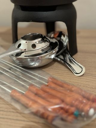 Set fonduta caquelon nuovo mai usato