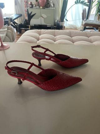 Zapatos de tacón rojos Cafe talla 38