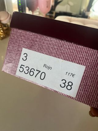 Zapatos de tacón rojos Cafe talla 38