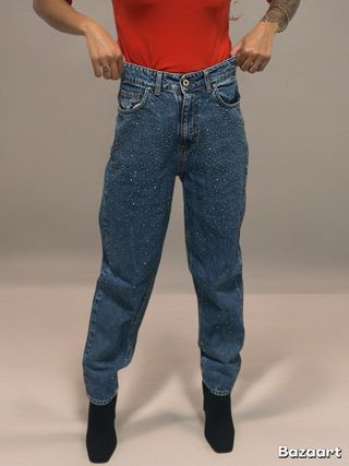 Jeans con strass
