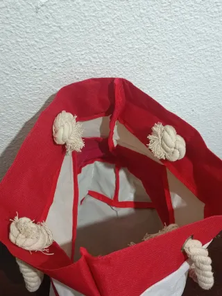 Bolsa de playa Coca-Cola roja y blanca