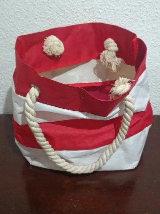 Bolsa de playa Coca-Cola roja y blanca