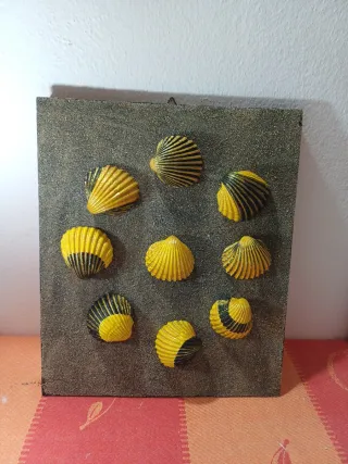 Quadro decorativo de conchas