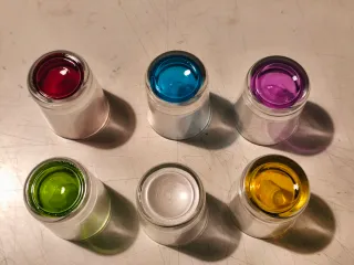 6 Bicchierini colorati in vetro