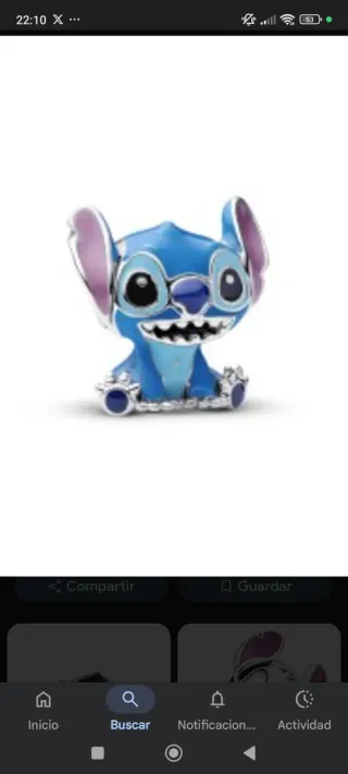 Pandora Charm Stitch  Plata,  mini joyero gratis