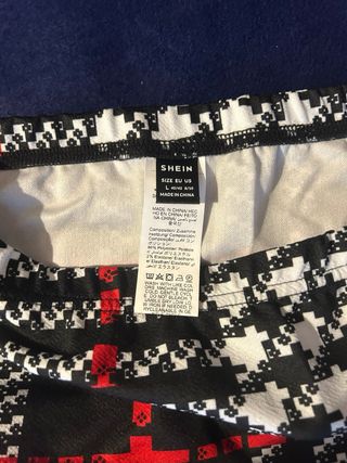 Falda estampada de cuadros