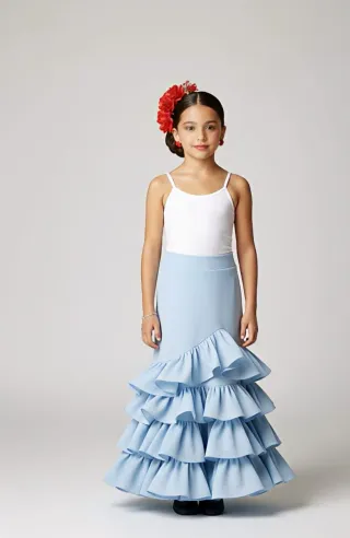 Falda Flamenco Volantes Negra