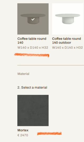 Mesa de centro USOO redonda blanca roto.