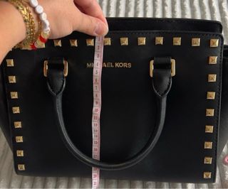 Bolso Michael Kors Piel Negro Dorado