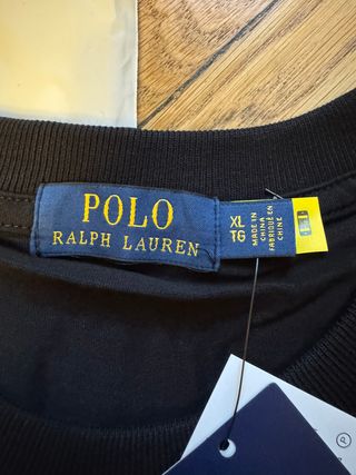 Maglietta Polo Ralph Lauren Uomo XL Nera Rossa