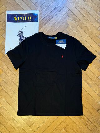 Maglietta Polo Ralph Lauren Uomo XL Nera Rossa
