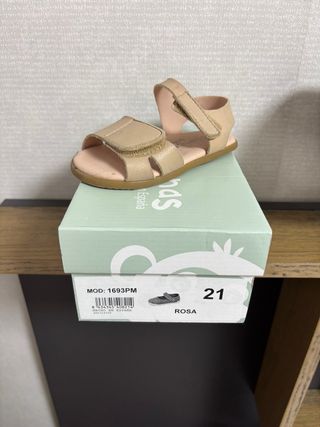 Sandalias Pisamonas Niña Talla 21 Beige
