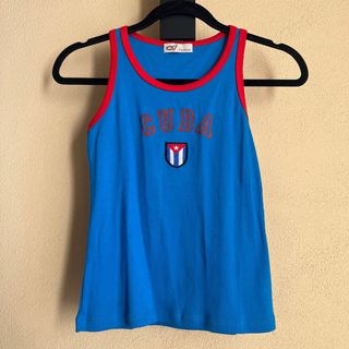 Camiseta sin mangas vintage Cuba 90s 100% algodón