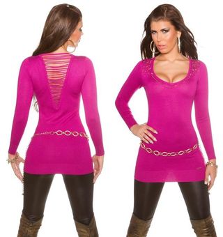 Vestido de punto rosa