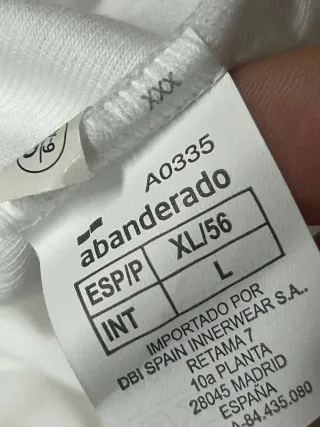 Calzoncillo Abanderado Talla 56 Blanco