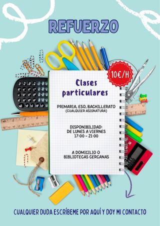 Clases particulares y apoyo escolar a estudiantes