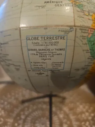 Globo Terraqueo Vintage Antiguo