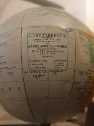 Globo Terraqueo Vintage Antiguo
